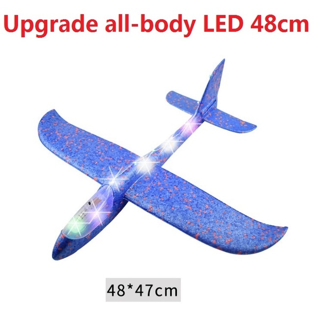 LED DIY Kids Toys Hand Throw Flying Glider Planes Foam Aeroplane Model Party Bag Fillers Flying Glider Plane Toys Kids Game