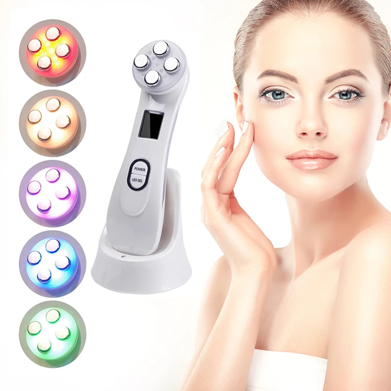 

5in1 RF Frequency EMS Facial Rejuvenation to Remove Wrinkles and Face Lift Meso Therapy Electroporation Facial Radio Frequency