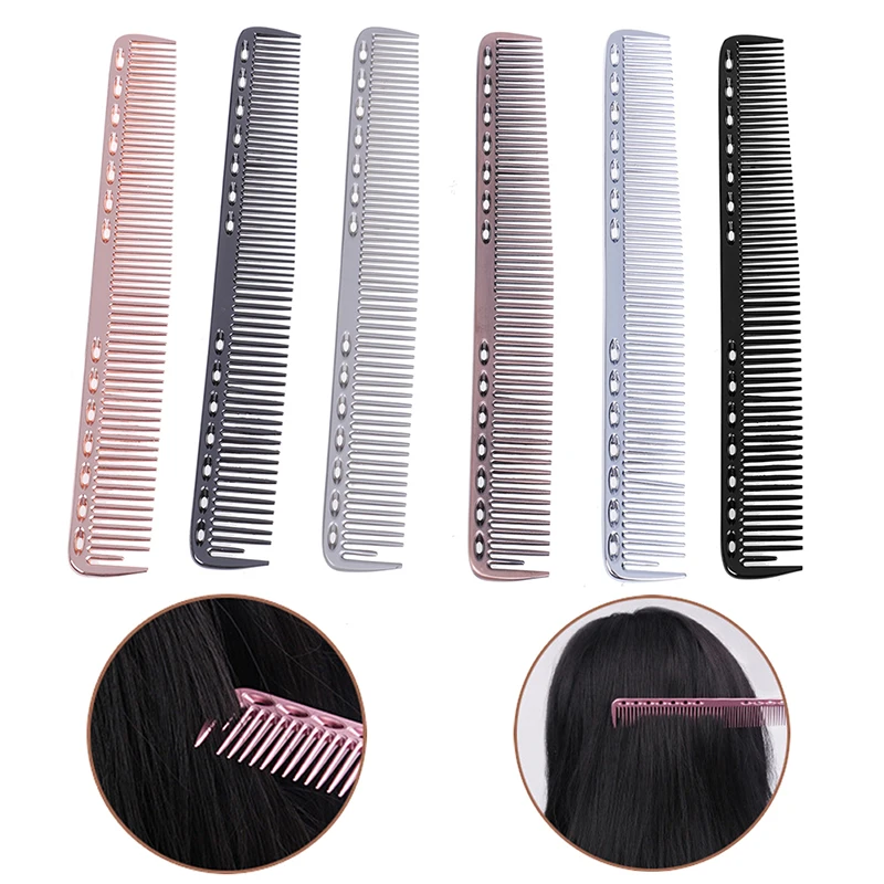 Anti-static Men Women Aluminum Metal Cutting Comb Hair Hairdressing & Barbers Salon Combs | Красота и здоровье