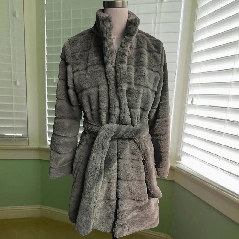Флисовая Куртка из искусственного меха, зимнее женское пальто, теплое пушистое плюшевое плюс размер, плюшевые пальто, элегантная уличная верхняя одежда черного цвета