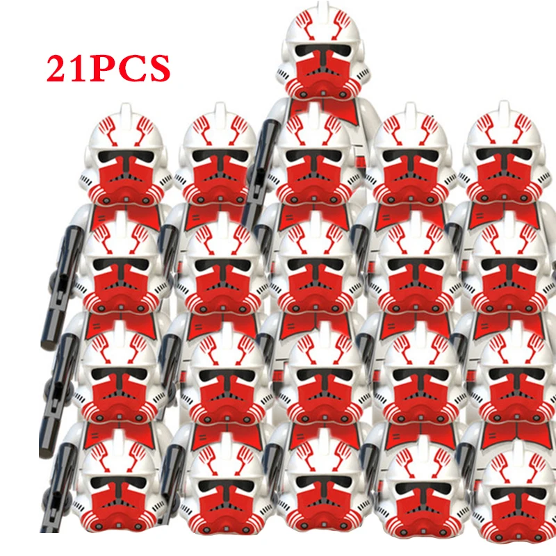 21pcs/lot 501st Hadtest Lovas rex Eleven mása stormtroopers Felszállít Lakóház blocks Tetőcserép Sztár Hatáselv Számtan wars gyerekek toys