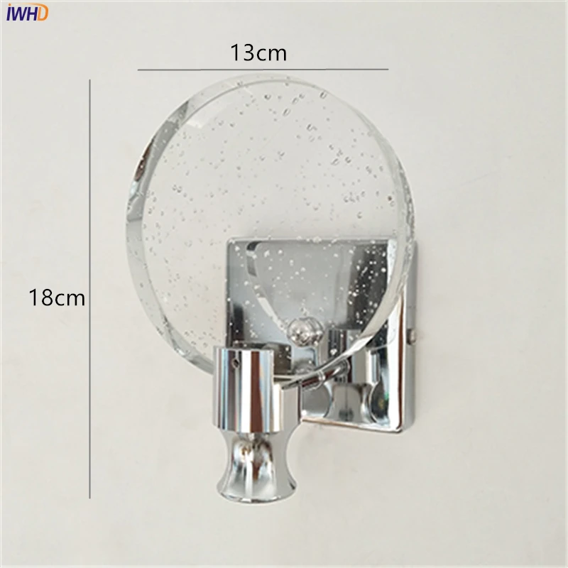 Modern Crystal LED Wall Light Luxury Fixture GoldenSilver Sconce For Bedroom Living Room Decoration Wall Lamp Lampara Pared (6)