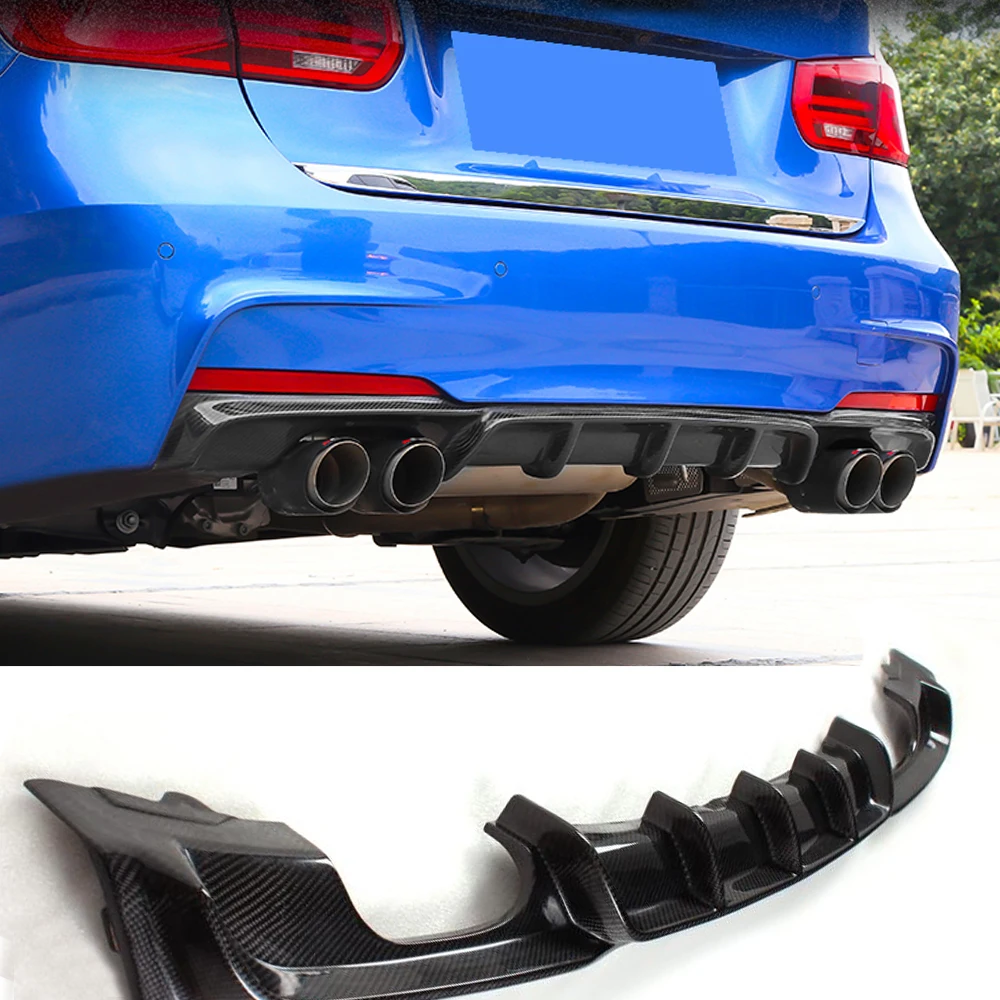 Губа диффузора заднего бампера из углеродного волокна для BMW F30 M Sport 320i 325i 328i 330i 335i