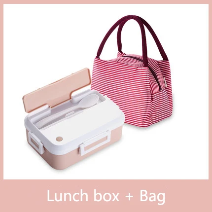 Pink Set Ланч-бокс с чашкой, герметичный портативный контейнер для еды, для офиса, школы, туризма, кемпинга, здоровья детей, Bento box - Цвет: Pink Set