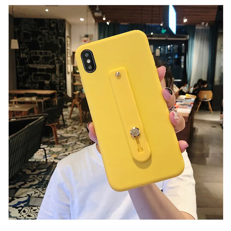 yellow Простой матовый конфеты ремешок мягкий чехол для samsung Galaxy S10 S9 S8 S7 Edge Note 9 Примечание 10 J3 J4 J6 J7 J8 J4PLUS крышка - Цвет: yellow