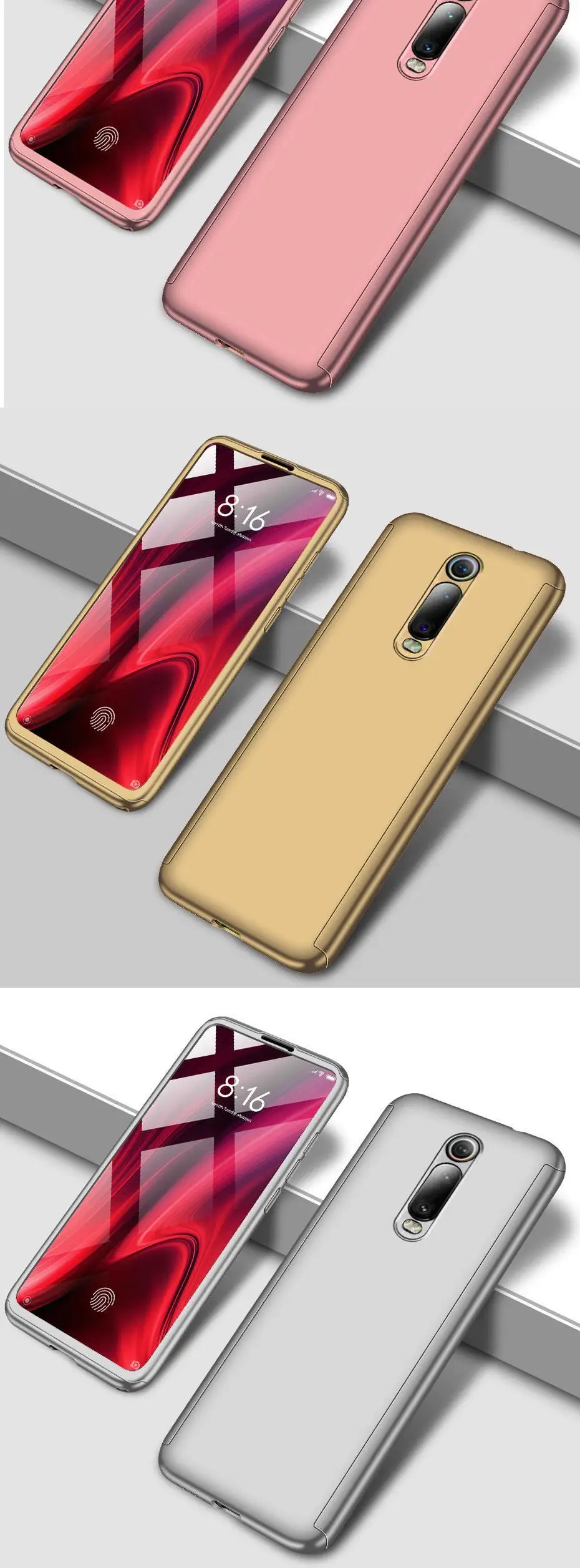 360 Полное покрытие чехол для телефона для Xiao mi Red mi Примечание 8 7 6 5 K20 Pro 5A 7A чехол для Xiaomi mi 9T Pro A3 A2 Lite CC9 CC9E жесткий Funda