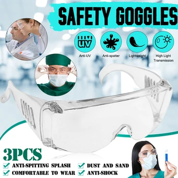 

3 Type Clear Safety Glasses Eye Protection Safety Goggles Protective Glasses Anti-splash Anti-uv Windproof Working Eyewear