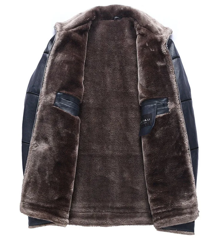 Новое поступление мужские Куртки из искусственной кожи зимние теплые кожаные куртки модные брендовые мужские флисовые однотонные кожаные куртки пальто