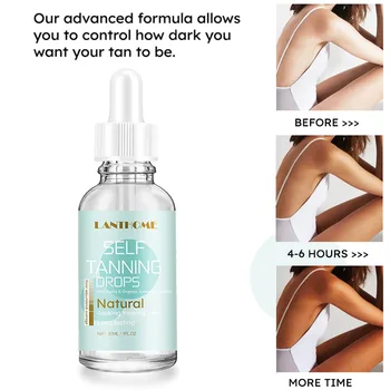 

30ml Fast Spray Skin Darken Face Body Self Tanning Drops Without UV Damage Long Lasting For Bronzer Oil Lotion Moisturizing