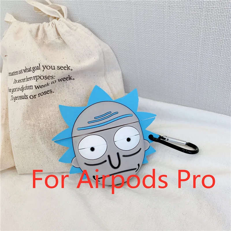 3 for Airpod Pro Беспроводные bluetooth-наушники с изображением Рика и Морти, милый 3D чехол для Apple AirPods, силиконовый чехол для зарядки - Цвет: 3 for Airpod Pro