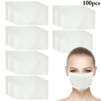 

100pcs Mouth Mask Pads Non-Woven Dustproof Breathable Mask Replacement Pad Mouth Mask Gasket Mask Accessories