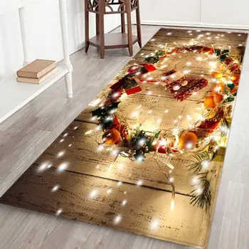 

Christmas Themed 3D Carpet Thicken Christmas Santa Claus Non-slip Floor Mats Durable Christmas Home Decor Flooring Carpet