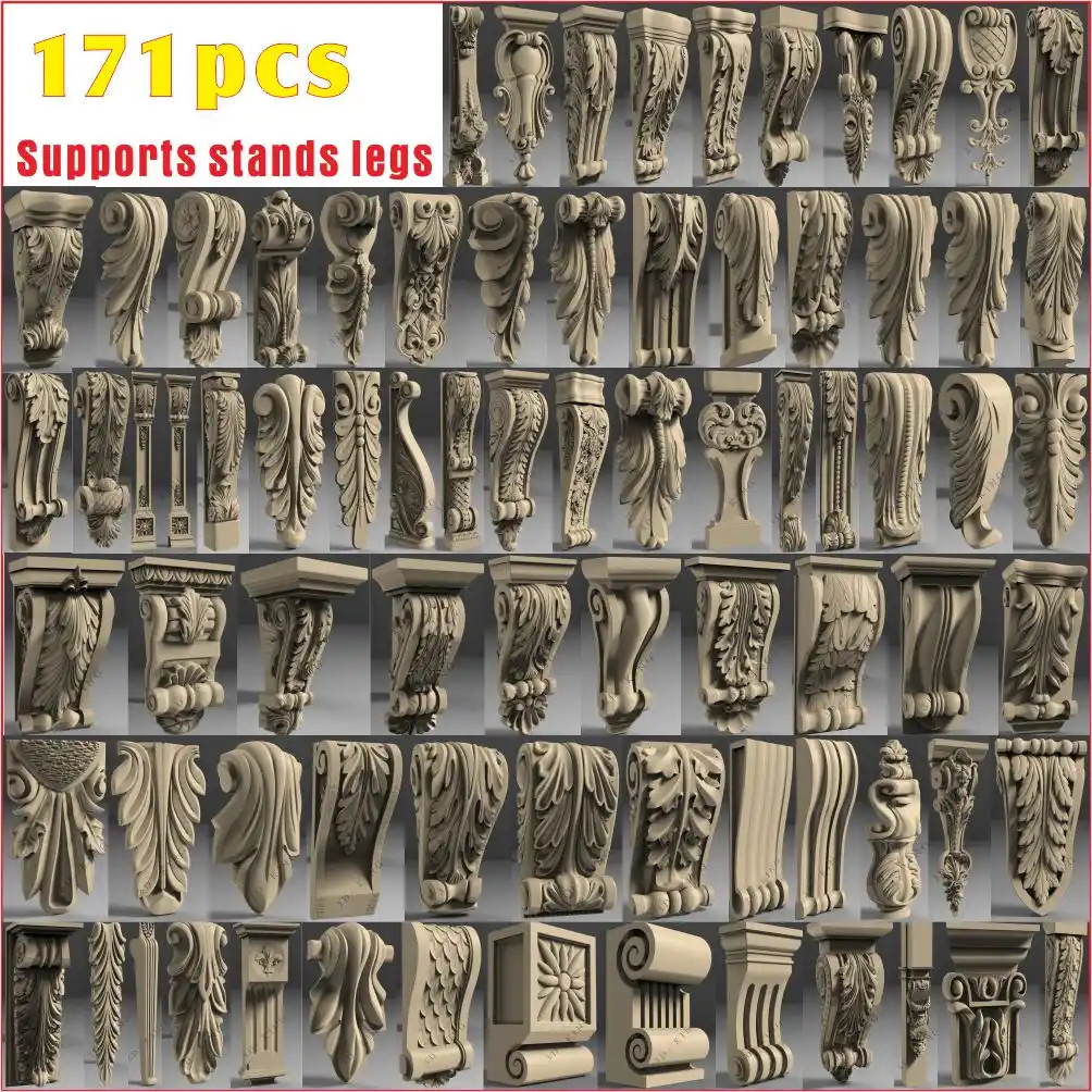 15 Modelos 3D STL Dragones Decoración Set Para Cnc Router Talla de tipo Aspire