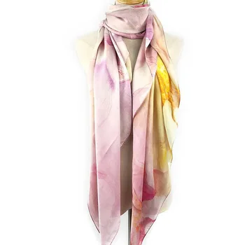 

Real Silk Herringbone Silk Scarves Mulberry Silk Bandana Spring and Autumn Summer Sun-resistant College Style Shawl Western Styl