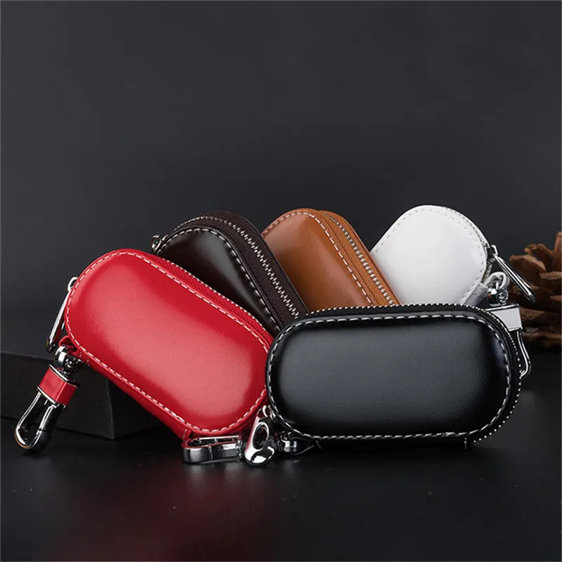 

Key Case Multi-function Leather Key Case Car Key Bag For Faraday Cage Keyless Entry Key Fob Pouch Car RFID Key Security Accesso