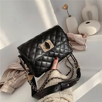 

Western Style Rhombus Bag Women's 2020 New Style Fashion All-match Chain Single Shoulder Messenger Square Sling Bag