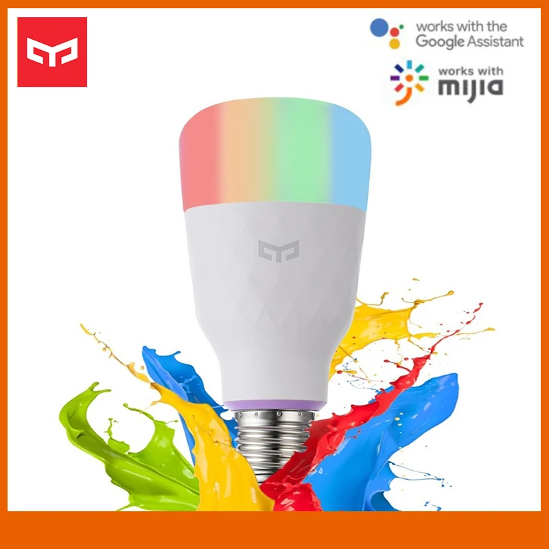Йи светильник Светильник лампы мощностью 10 Вт RGB E27 Wi-Fi Беспроводной Управление