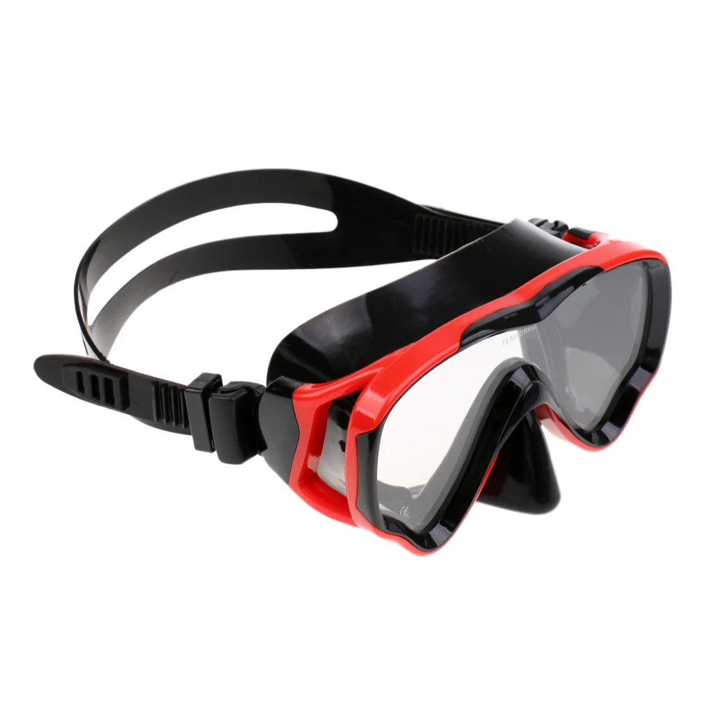Youth Red Black Scuba Diving Mask Goggles For Snorkeling Swimming Freediving