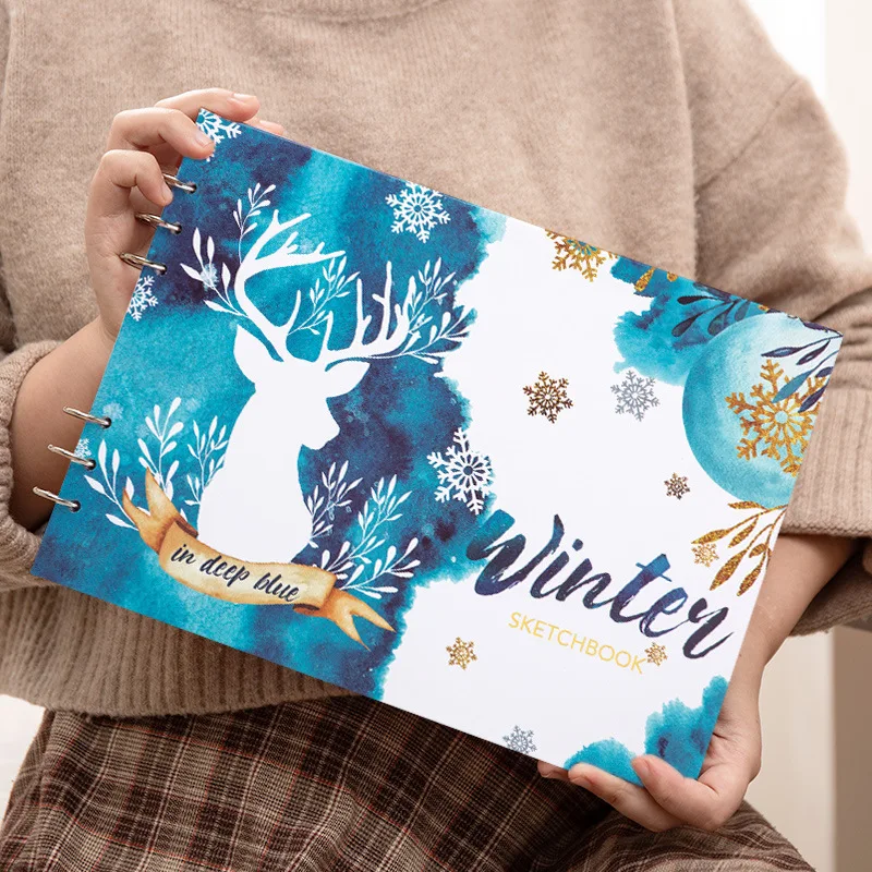 

Yisuremia Kawaii A4 Coil Thickened Paper Sketch Book Art Drawing Painting Template Sketchbooks Notepad School Office Stationery