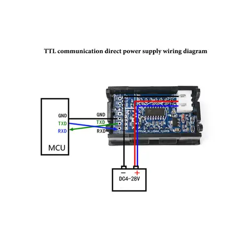 Taidacent Intelligent Voltmeter DC Digital DC Voltage Meter with Modbus-RTU TTL RS485 Interface DC Voltage Panel Meter - Image 5