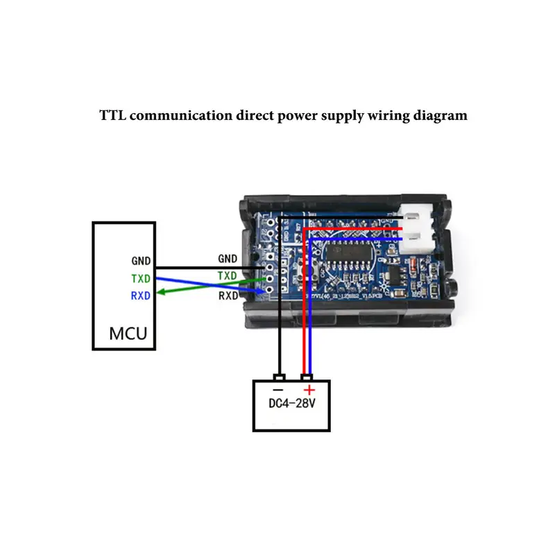 Taidacent Intelligent Voltmeter DC Digital DC Voltage Meter with Modbus-RTU TTL RS485 Interface DC Voltage Panel Meter - Image 5