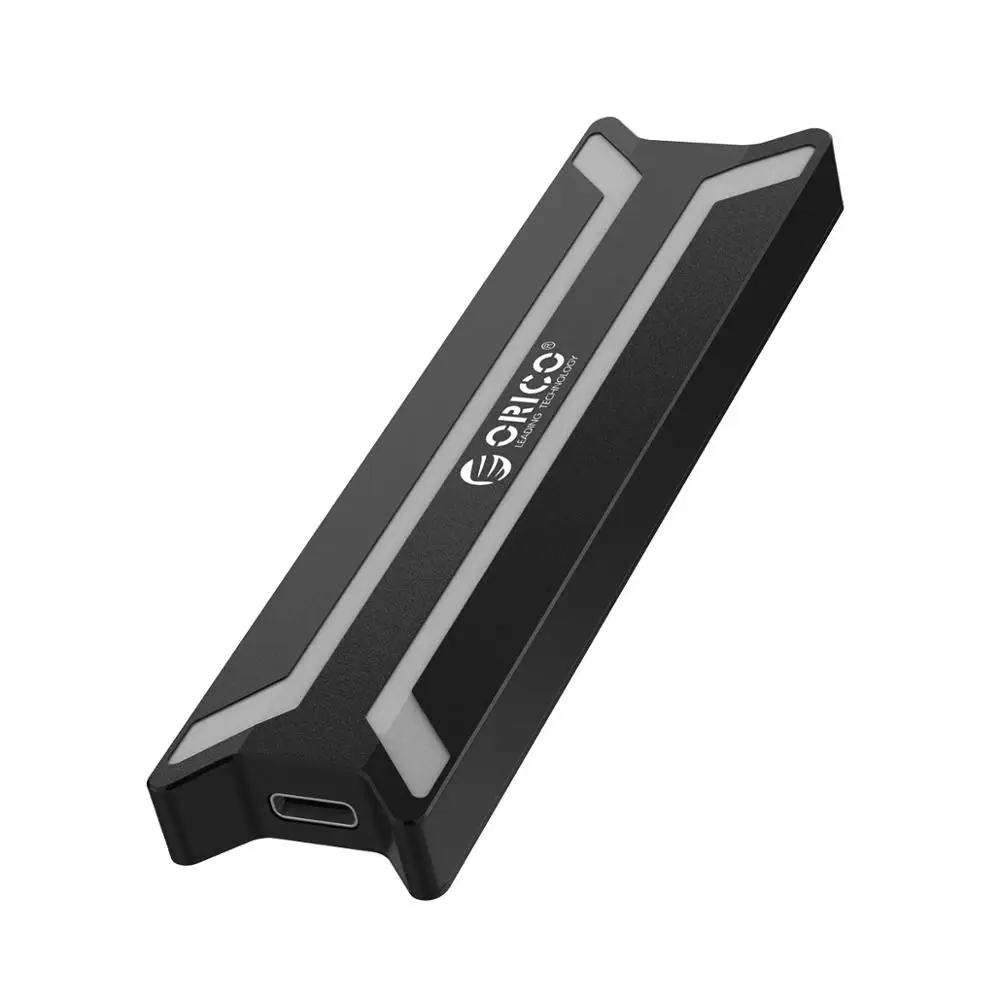 ORICO NVME M.2 SSD корпус Тип C USB 3,1 Поддержка 10 Гбит/с UASP M.2 USB накопитель SSD с протоколом NVME корпус алюминиевый жесткий диск коробка - Цвет: Black