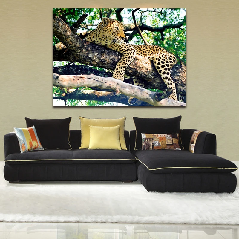 DIY colorings pictures by numbers with leopard picture drawing Relief painting by numbers framed Home