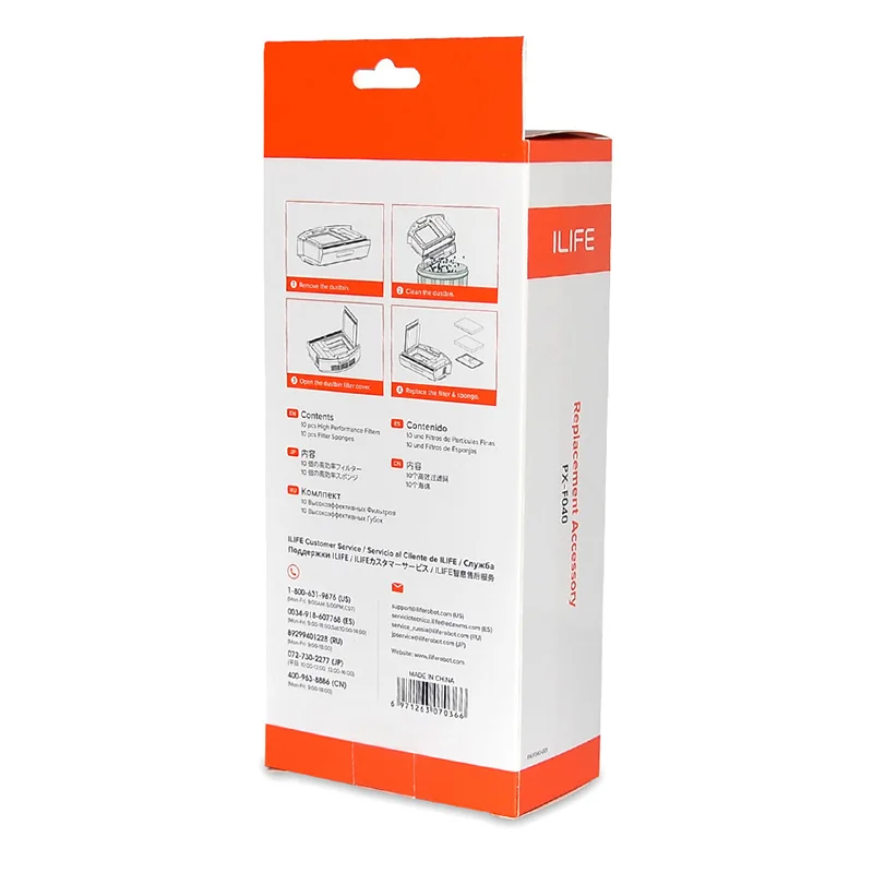 Goedkoop Ilife V8s 10 Pcs Filters Pack Vervanging Kits Voor Robot Vacuüm PX F040