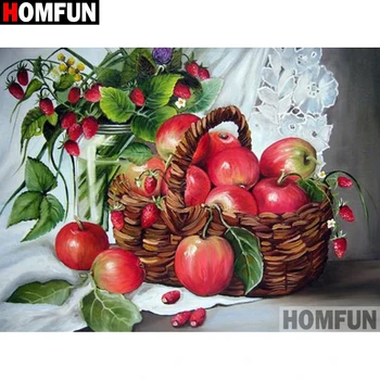 

HOMFUN Diamond Painting Cross Stitch "Apple landscape" Full Square Round Diy 5d Diamond Embroidery Picture Rhinestone Art A27727