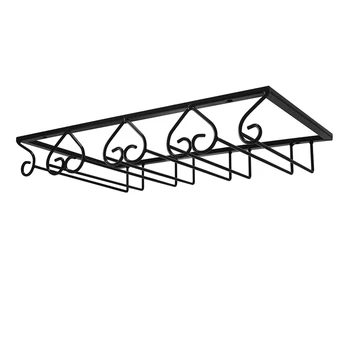 

Wine Glass Rack,Stand of the Wine Cabinet,Four Rows of Wine Glass Hangers,Iron Wine Glass Rack Storage Racks,for Kitchen