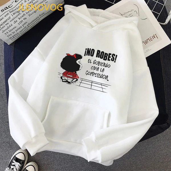 Toda Mafalda impresión sudaderas con capucha de los hombres y las mujeres sudaderas con capucha Harajuku sudaderas con capucha de Hip Hop sudadera Streetwear chándal ropa de invierno