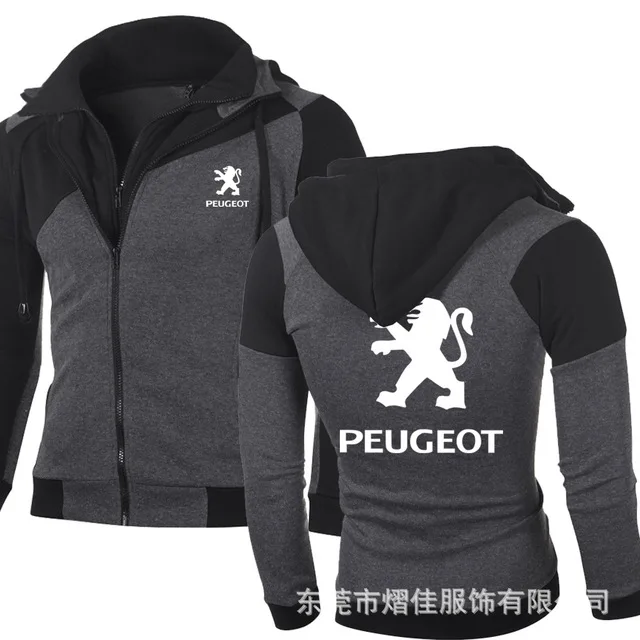 Логотип Peugeot, толстовки, куртка, двойная молния, худи, хлопковый пуловер, спортивная одежда для Suzuki, толстовки, пальто w