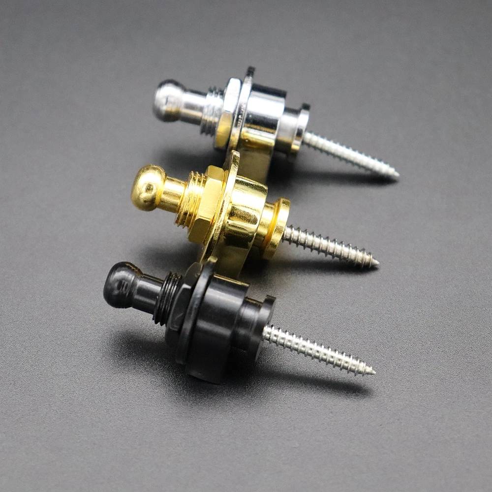 1pcs Guitar Strap Lock, Heavy Duty Metal Guitar Strap Button Locking with Easy Remove Screw and Retainer System