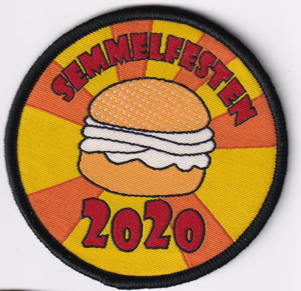 

Custom display of woven label patch: semmelfesten