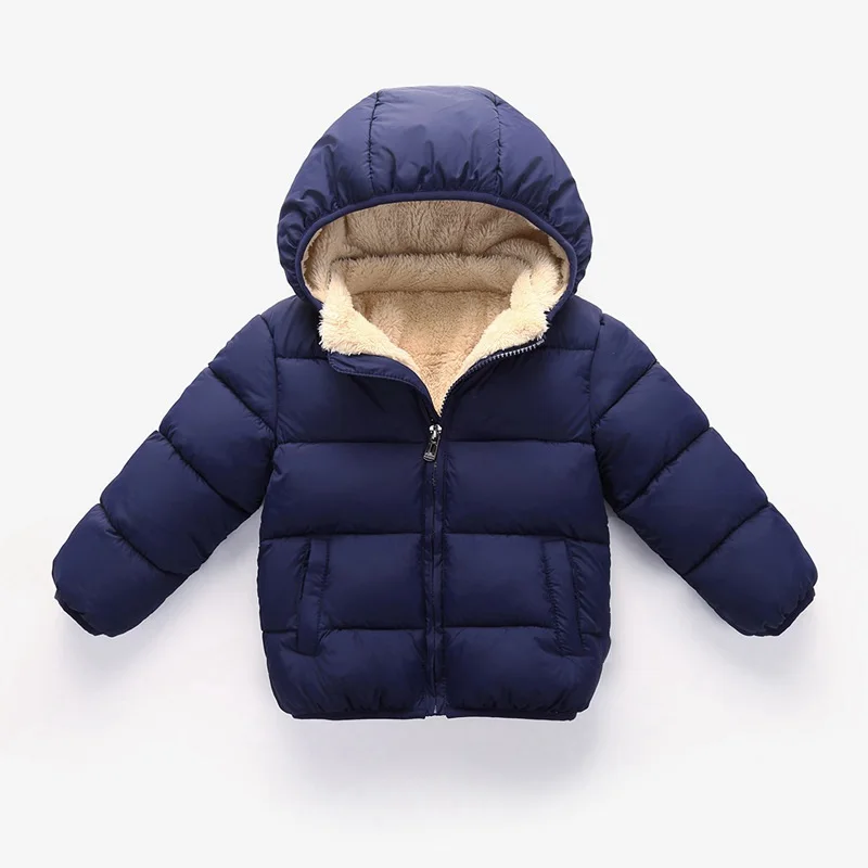 COOTELILI Velvet Winter Children's Parkas Kids Jackets For Girls Boys Coat Warm Thick Fleece Baby Outerwear Infant Overcoat (16)