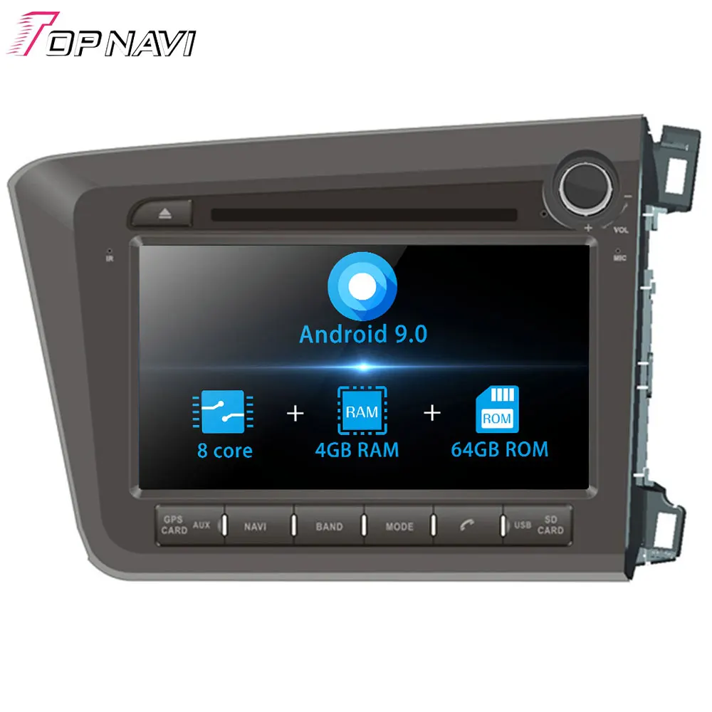 " Восьмиядерный Android 9,0 Авто gps-навигатор для Honda CIVIC 2012-стерео Автомагнитола радио мультимедиа аудио магнит 2 Din