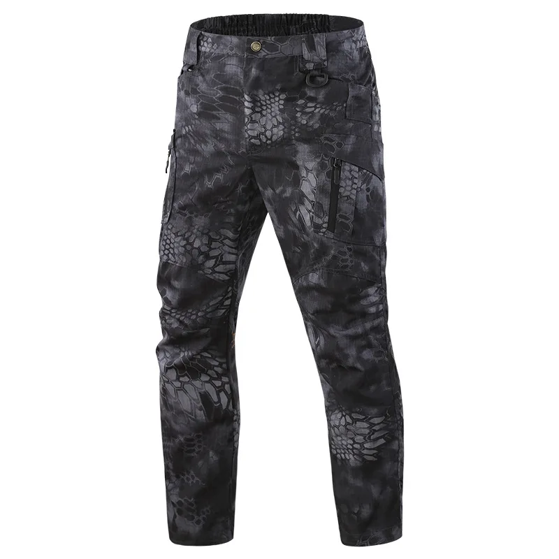 Мужские камуфляжные брюки карго с несколькими карманами повседневные рабочие брюки SAL99 - Цвет: as