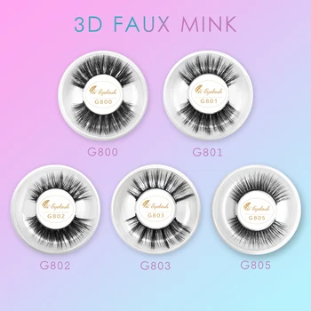 

Natural False Eyelashes Luxury Hand Made Mink Eyelashes Makeup Mink Lashes 3d Volume False Eyelashes Wholesale Vendor Label