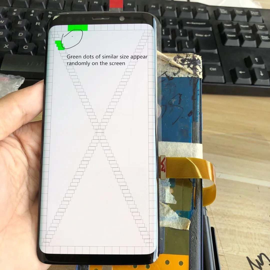 Оригинальный ЖК-дисплей с рамкой и мертвым пикселем для SAMSUNG Galaxy S9 G960 G960F