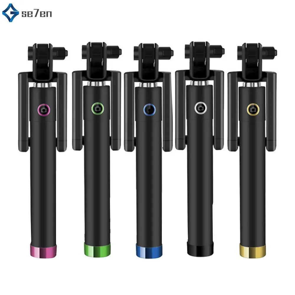 

Extendable Mini Wired Selfie Stick For iPhone Samsung Huawei Sony HTC Xiaomi Foldable Stick Tripod Mobile Phone Self-timer