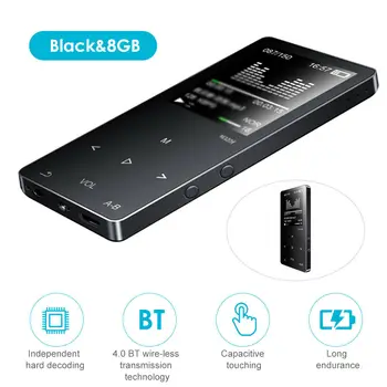 

mahdi HIFI Lossless Bluetooth MP3 Player Recorder FM Video E-book 4G/8G/16G Radio Sport Wireless Music Player Support OTG Link