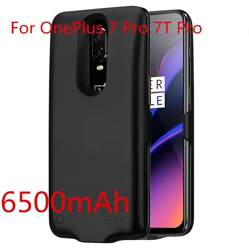 Тонкий чехол для OnePlus 5 5T 6 6T 7 7T 7Pro чехол для зарядного устройства 6000-8200mAh Чехол для зарядки аккумулятора - Цвет: black 3