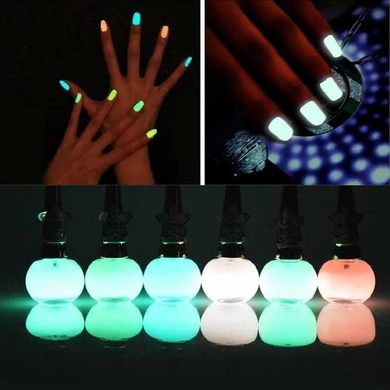 12 Colors Fluorescent Neon Luminous Nail Gel Polish Soak Off UV Gel Glow in Dark Gel Varnish Color Change Gel Nail