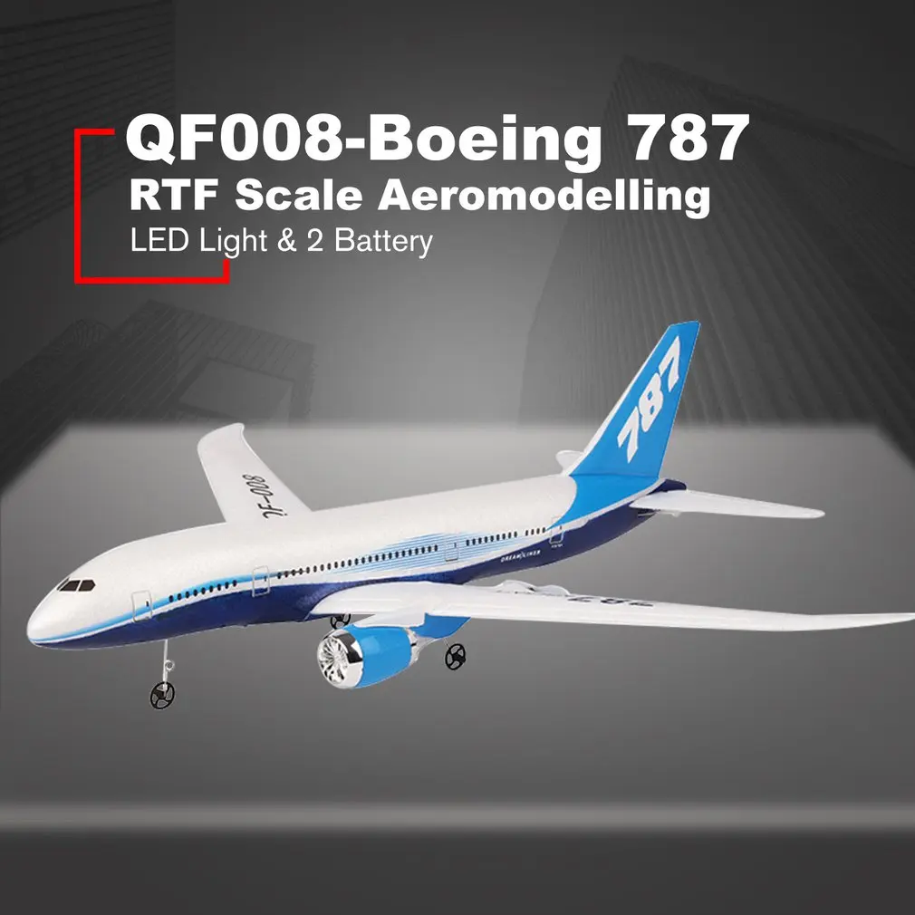 QF008-Boeing 787 2,4 GHz 3CH EPP RC Самолет 550 мм размах крыльев с фиксированным крылом RTF весы аэромодели Самолеты дистанционного управления