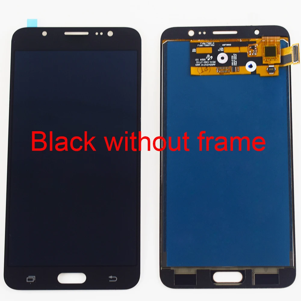 ЖК-экран для samsung Galaxy J7 ЖК-экран J710 J710F J710FN J710M J710Y ЖК-дисплей кодирующий преобразователь сенсорного экрана в сборе рамка - Цвет: black without frame