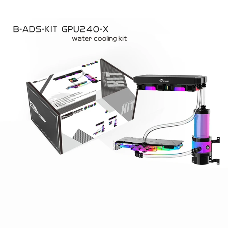 Best Price BYKSKI Water Cooling cooler Kit G'1/4Hard Tube set GPU Water Block Water Pump 240mm Radiator 120mm fan Computer radiator system