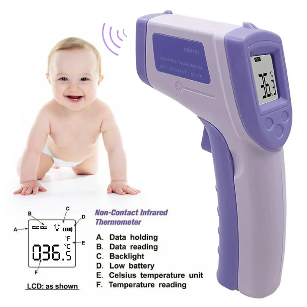 

Forehead Ear Thermometer Digital Infrared Thermometer High Accuracy For Non-contact Temperature Measurement