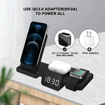

Amsengo 4 in 1 15W Wireless Charger Stand for iPhone 12 XS XR Wireless Fast Charger for Apple watch Magnetic Charger for Airpods