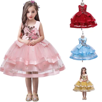 

Kids Dresses For Girls Elegant Princess Dress Children Formal Evening Party Dress Flower Girl Wedding Ball Gown