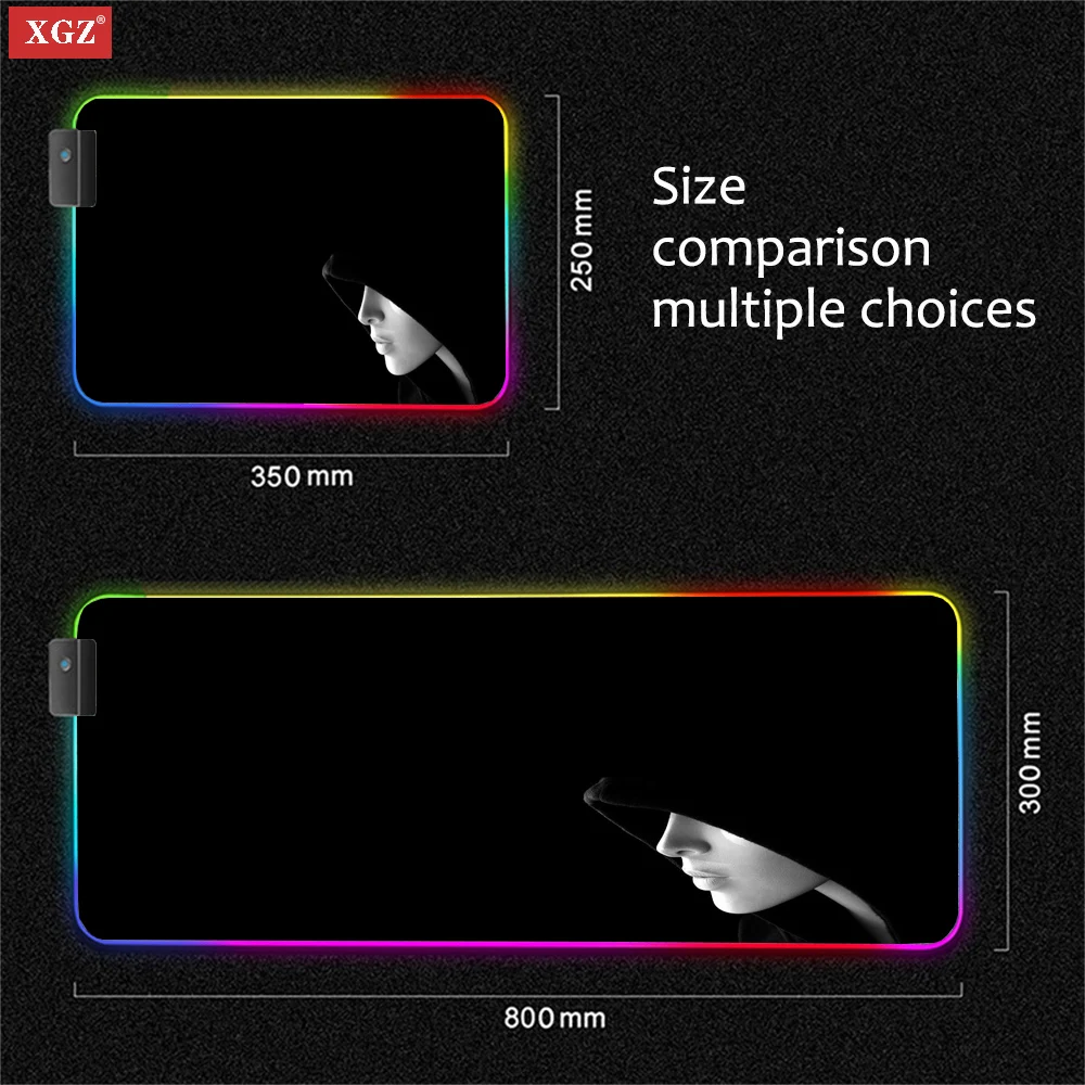 

Коврик для мыши Xgz с RGB-светодиодами, настольный игровой коврик Xxl для настольных игр, декоративные аксессуары для компьютерных игр, подсветка